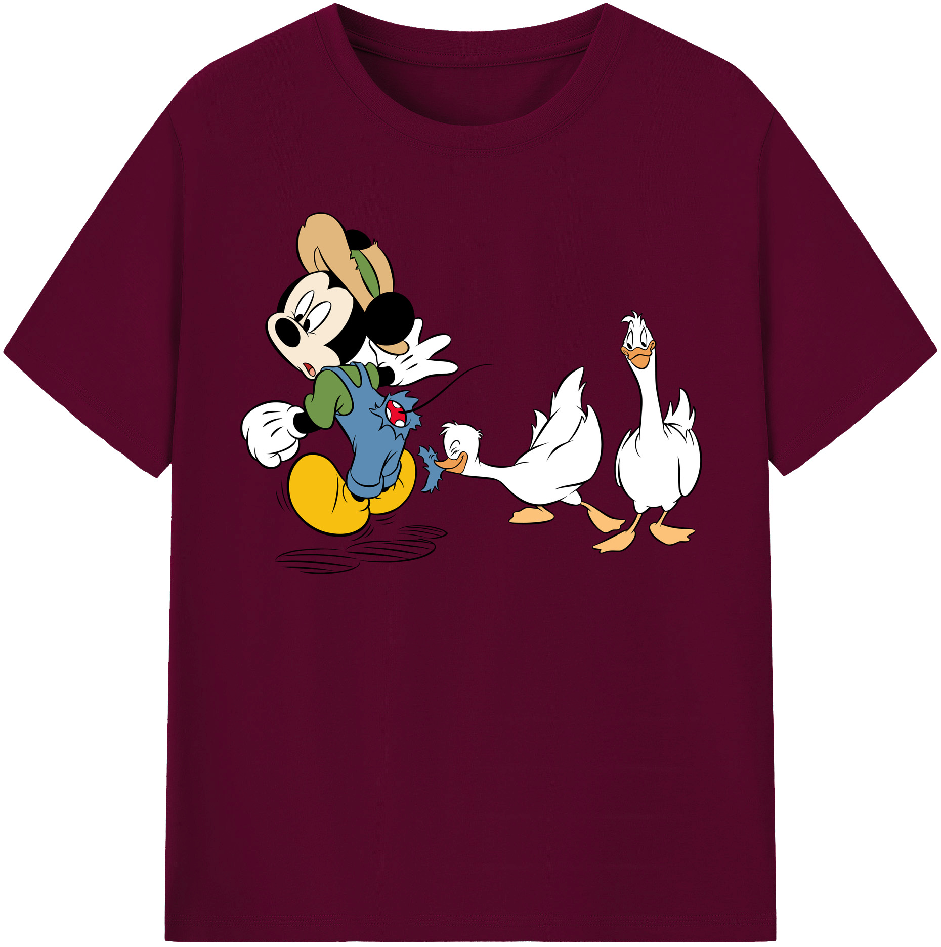 （画像用） ミッキーマウス Mickey Mouse レディースカジュアルプリントTシャツ（綿100％）